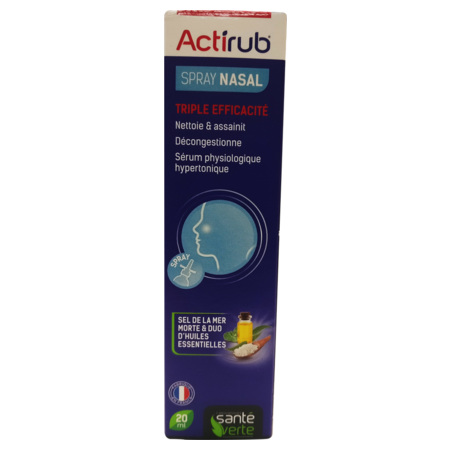 Santé Verte Actirub Spray Nasal Triple Efficacité, 20 ml