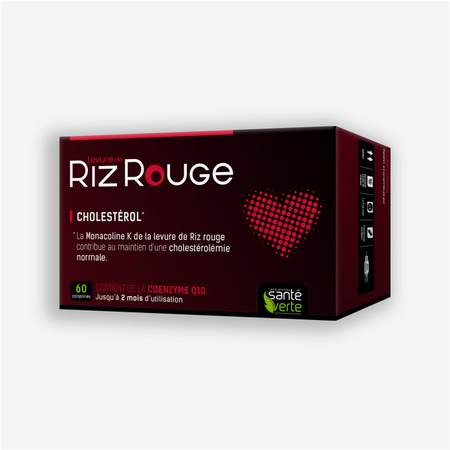 Santé Verte Levure de Riz Rouge Cholestérol, 60 comprimés 