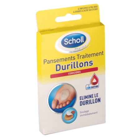 Scholl pansement coricide durillon, x 4