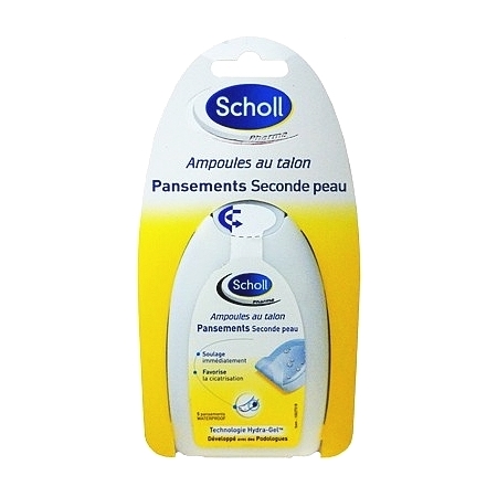 Scholl - pansements seconde peau ampoules aux talon - 5 pansements