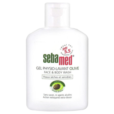 Sebamed face body wash physio nett olive, 50 ml de savon liquide