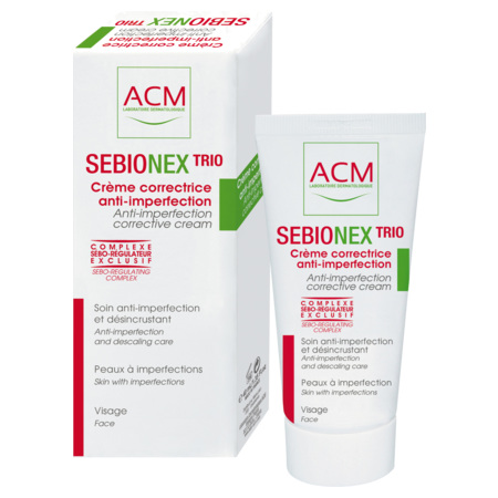 Sebionex trio crème correctrice anti-imperfection, tube de 40 ml de crème