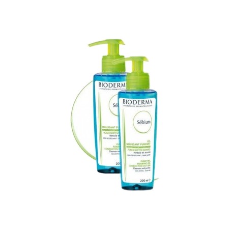 Bioderma sébium gel moussant purifiant, 2x200 ml