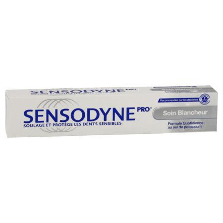 Sensodyne protection sensibilité 24h dentifrice sensodyne soin blancheur 75ml