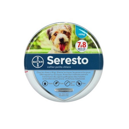 Seresto collier anti-puces et tiques pour chiens < 8 kg 38 cm