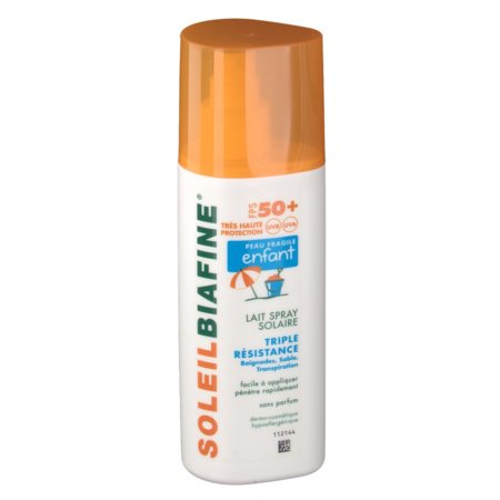 Soleilbiafine lait enfant spf 50+ spray, spray de 200 ml