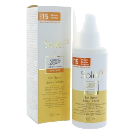 Boots soleisp - spray solaire spf 15 - 150ml