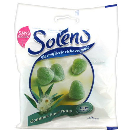 Solens sans sucre gommes eucalyptus x20, 100 g