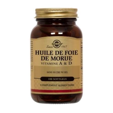 Solgar huile foie morue norvege, 100 capsules
