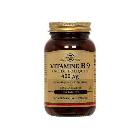 Solgar Vitamine B9 400mcg, 100 Comprimés
