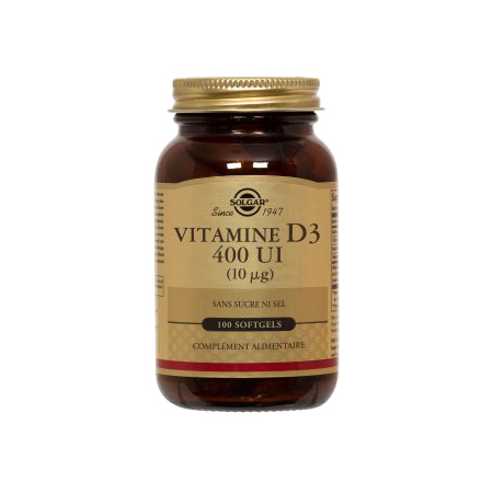 Solgar Vitamine D3 400 mcg, 100 Capsules