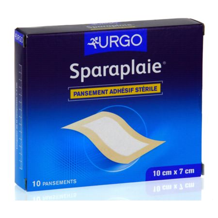 Sparaplaie pansement adhesif 10 cm x 7 cm, x 10