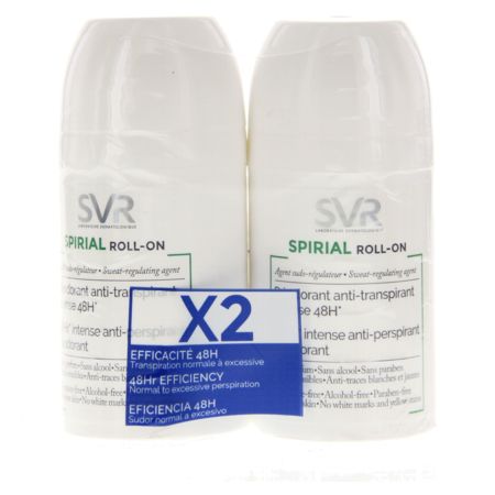 Spirial dermoactive deo vegetal roll on, 2 x 50 ml