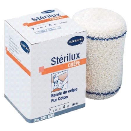 Sterilux bande crepe 4 m x 7 cm cello