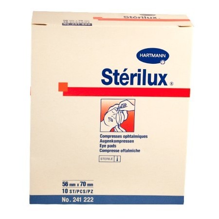 Sterilux es compresse oculaire ovale, x 10