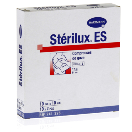 Sterilux es compresse sterile 10cm x 10cm sac2 10
