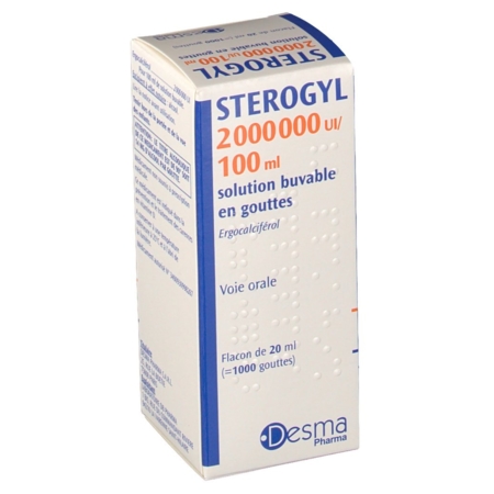 Sterogyl 2 000 000 ui/100 ml, flacon de 20 ml de solution buvable en gouttes