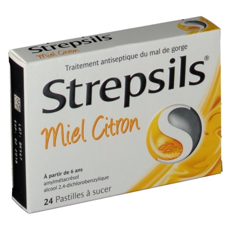 Strepsils miel citron, 24 pastilles à sucer