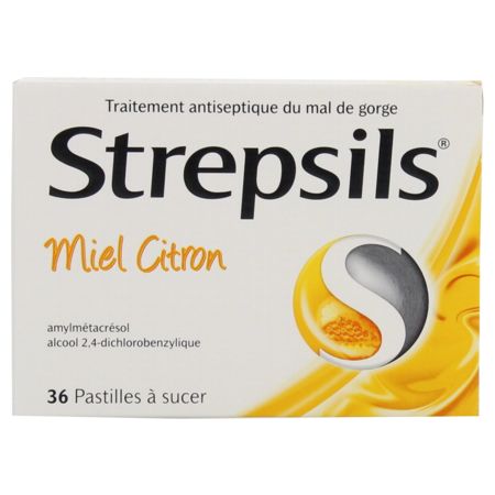 Strepsils miel citron, 36 pastilles à sucer