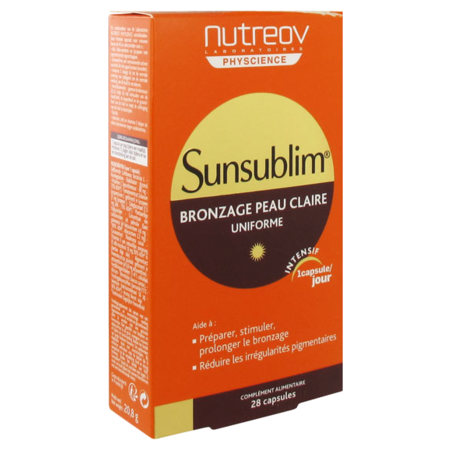 Nutreov physcience sunsublim bronzage peau claire - 28 capsules
