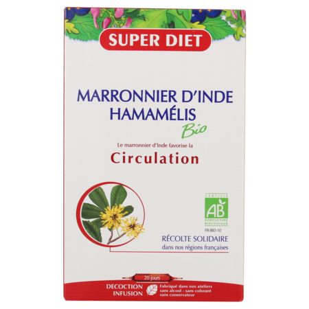 Superdiet marron inde hamamelis, 20 ampoules buvables