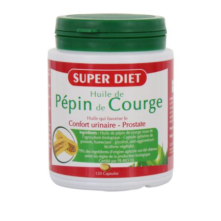 Superdiet pepins courge bio, 120 capsules