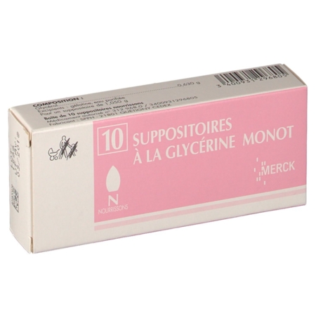 Suppositoires a la glycerine monot nourrissons, 10 suppositoires