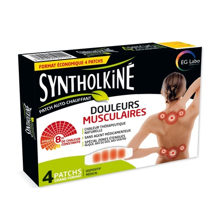 Syntholkine patch chauffant grand format, boite de 4