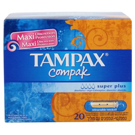 Tampax compak super plus - 20 tampons