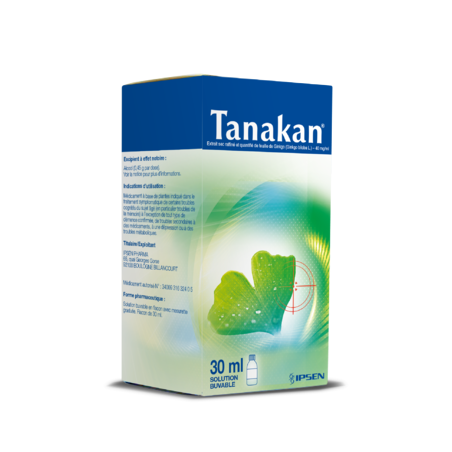 Tanakan 40 mg/ml, flacon de 30 ml de solution buvable