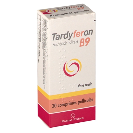 Tardyferon b9, 30 comprimés enrobés
