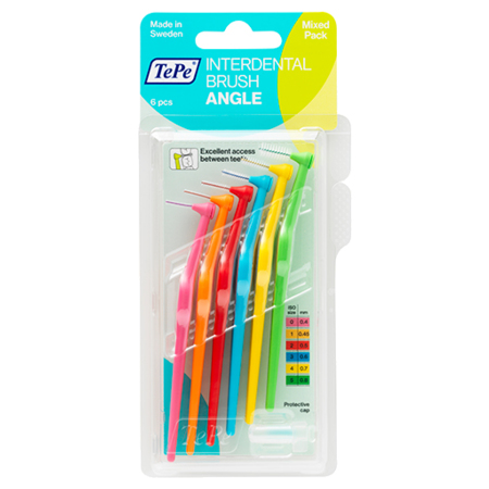 TePe Brossettes Interdentaires Angle assortiment toutes tailles (rose-vert)