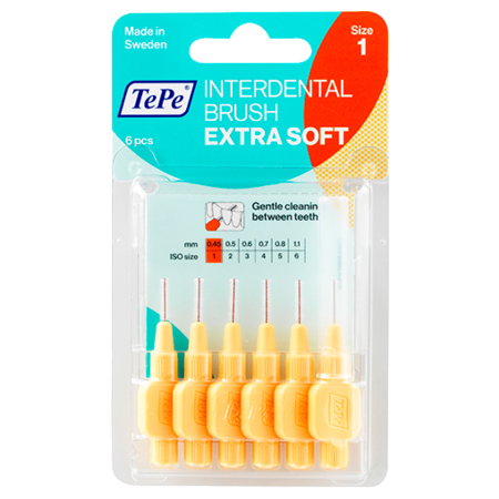 TePe Brossettes Interdentaires Extra Souples orange pastel 0.45mm