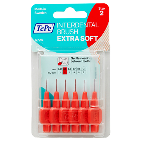 TePe Brossettes Interdentaires Extra Souples rouge pastel 0.5mm