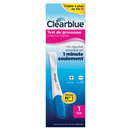 Test de grossesse Clearblue Détection Rapide, Kit avec 1 test/2 tests 