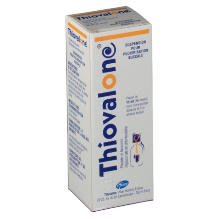Thiovalone, flacon de 12 ml de suspension pour pulverisation buccale