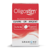 Oligostim cuivre or argent, 40 comprimés