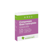 ABSO Compresses gaze 10x10, boîte de 10 sachets de 2