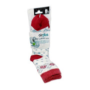 AirPlus Chaussettes Aloe Cabin Femme Flocons Rouge, Taille 35-41