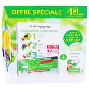 Arkopharma Arkofluid Programme Minceur Bio + Konjac, 30 Ampoules de 10 ml + 45 Gélules