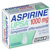 Aspirine upsa tamponnee effervescente 1000 mg, 20 comprimés effervescents sécables