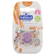 Bébisol  sucette s physiologique silicone 6 à 36 mois - papillon violette x1