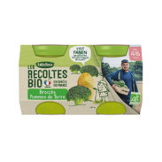 Blédina Récoltes Bio Brocolis Pommes de Terre, 2 x 130 gr