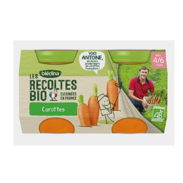 Blédina Récoltes Bio Carottes, 2 x 130 gr