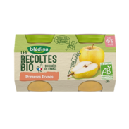 Blédina Récoltes Bio Pommes Poires, 2 x 130 gr