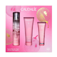 Caudalie Coffret Passion Rose de Vigne Eau Fraîche + Gel Douche + Crème Réparatrice, 50 ml + 50 ml + 30 ml