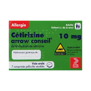 Cetirizine Arrow Conseil 10 mg, 7 Comprimés