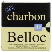 Charbon de belloc 125 mg, 60 capsules molles