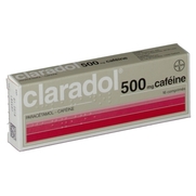 Claradol 500 mg cafeine, 16 comprimés quadrisécables