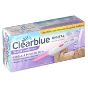 Clearblue test d’ovulation clearblue digital – boite de 10 tests